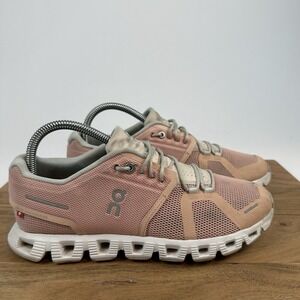 Womens On Cloud 5 Rose Shell Pink Lace Up Athletic Running Sneakers Shoes Size 8